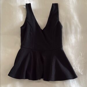 Forever 21 Black Peplum Top
